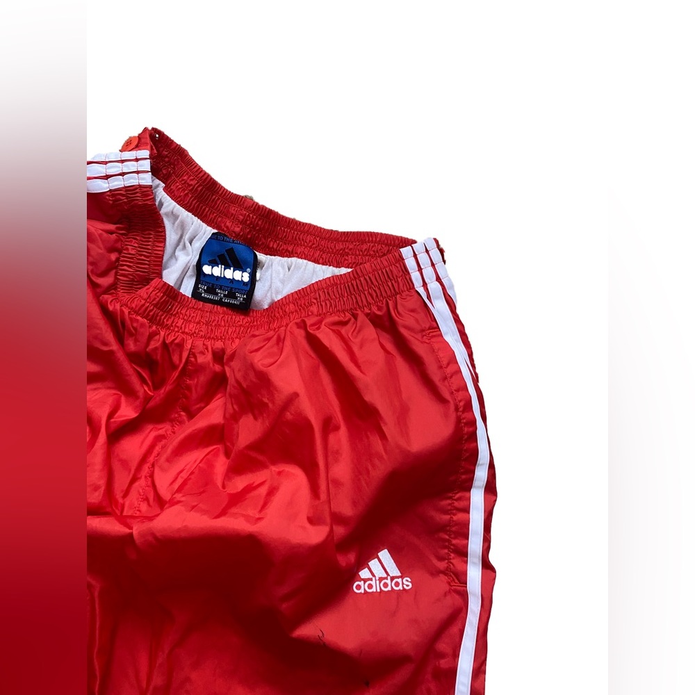 Red vintage adidas snap track pants!